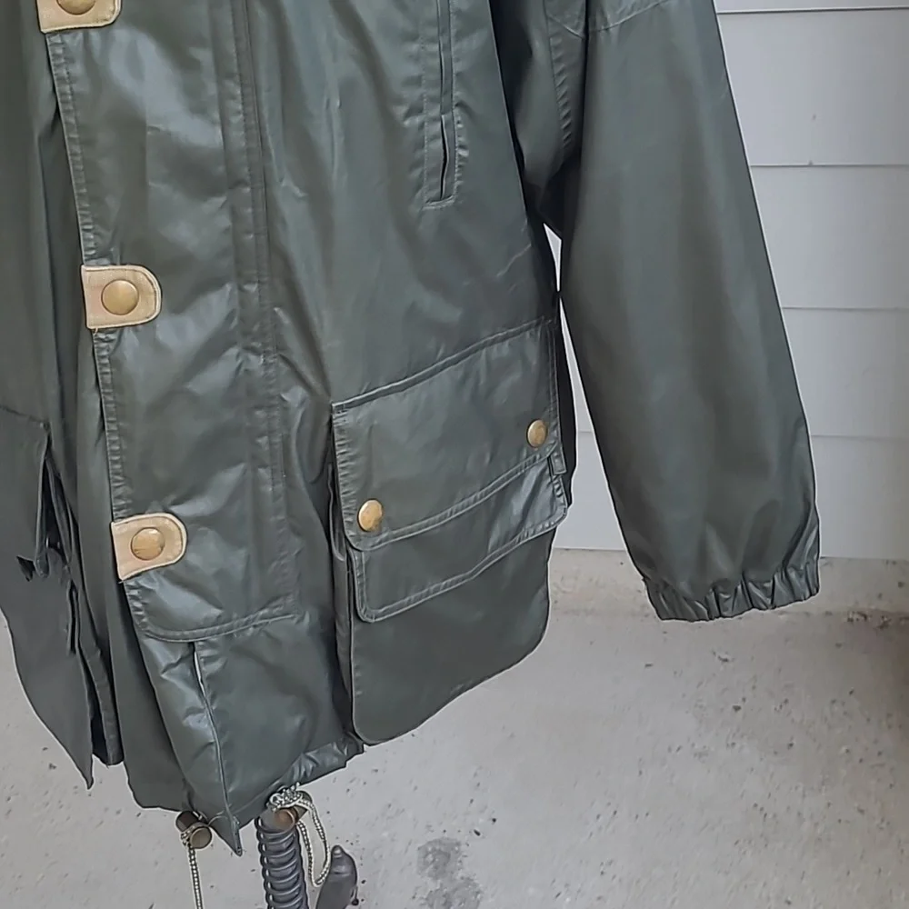 WILLIS & GEIGER Green Full Zip Cotton Blend Large Mens‎ Hunting Jacket VTG RARE